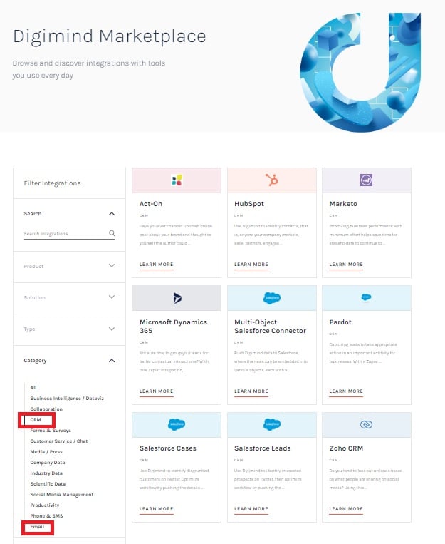 Digimind integrations